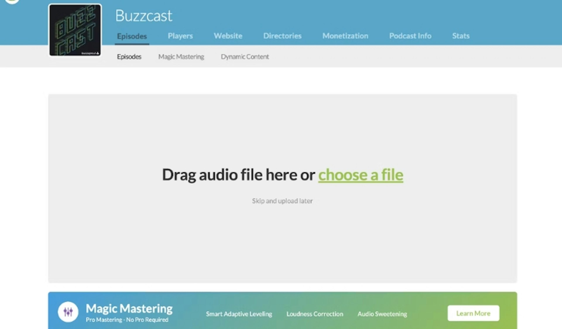 One of Buzzsprout’s key features is editing tools.