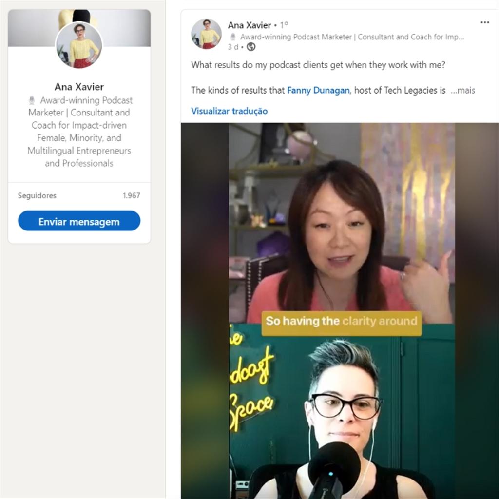 Adding testimonials and reviews on LinkedIn to promote your podcast.